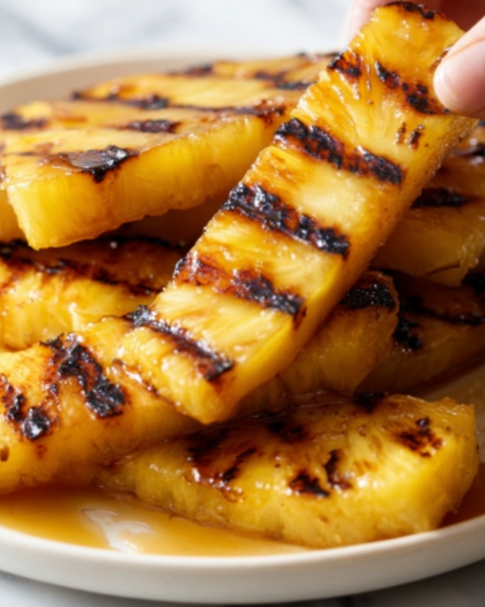 Caramelized Brown Sugar Cinnamon Grilled Pineapple Recipe - Recipe Image