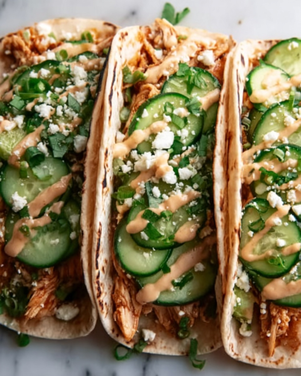 Teriyaki Chicken Tacos with Creamy Sesame Cucumbers Recipe - Recipe Image