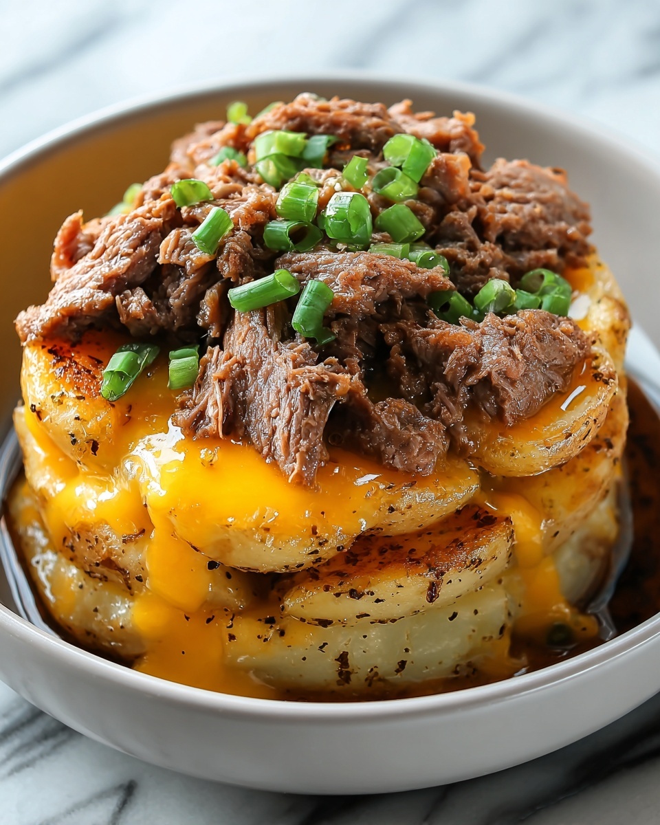 Crockpot Loaded Steak and Potato Bake Recipe - Recipe Image
