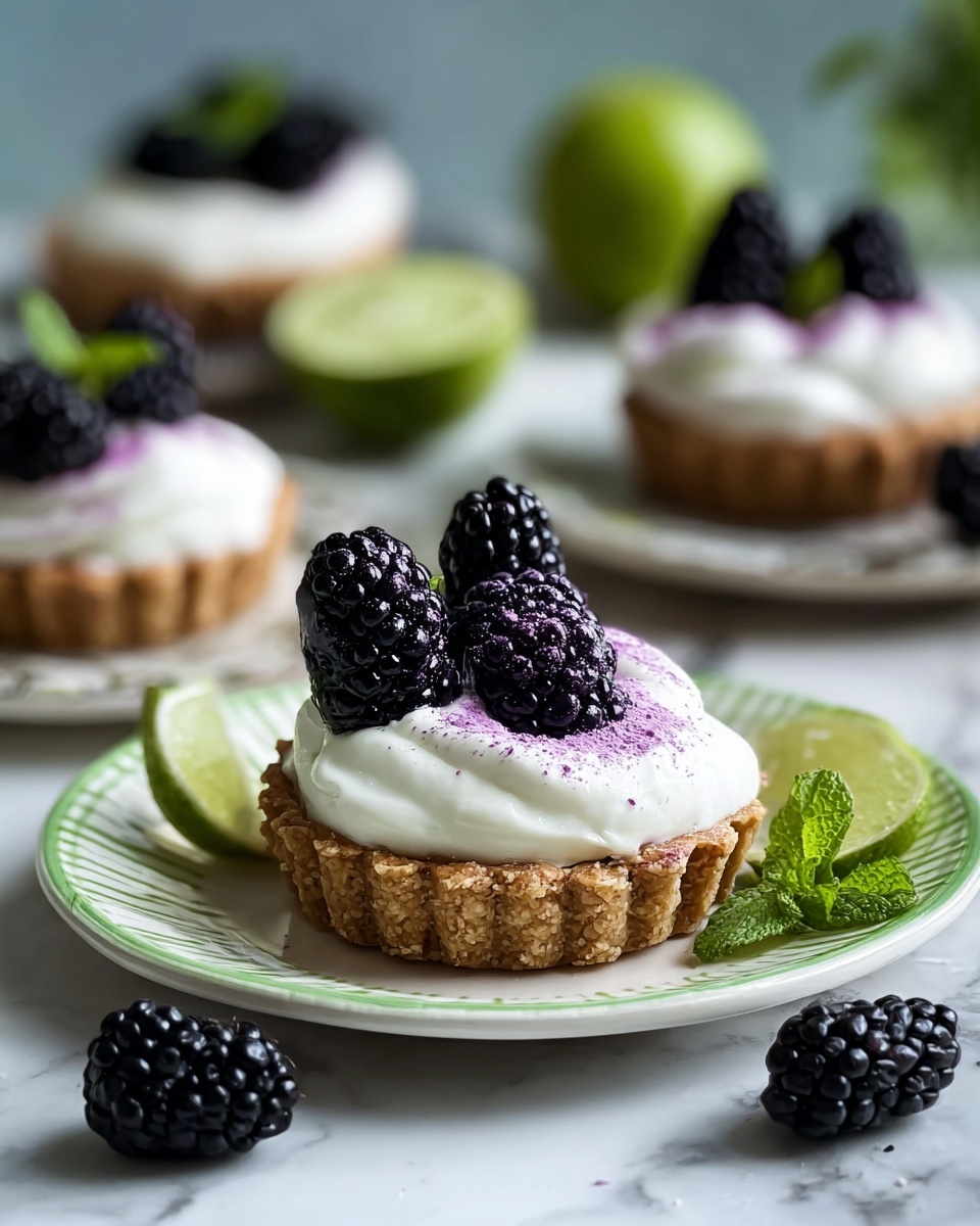 Mini Key Lime Pies with Blackberry Recipe - Recipe Image