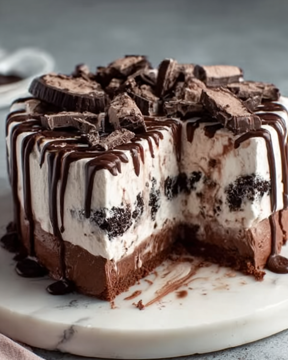 Brownie Ice Cream Cake Recipe - Recipe Image