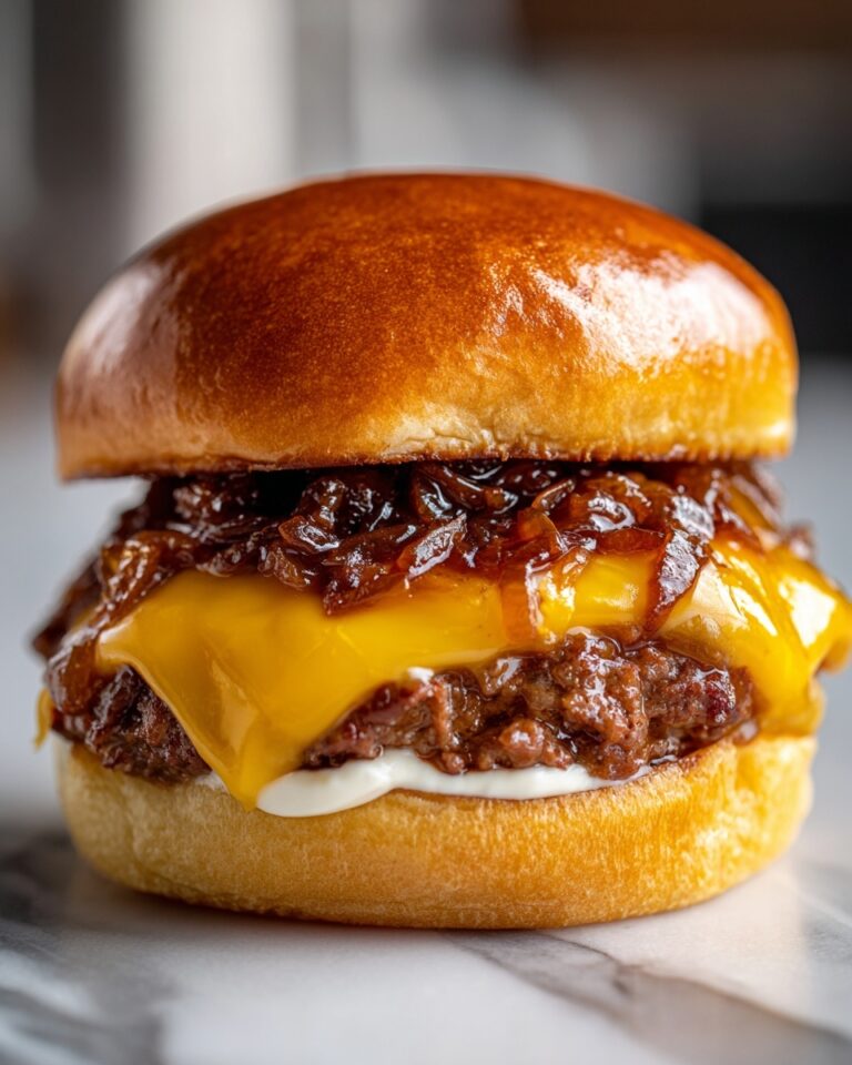 Garlicky Onion Smash Burger Recipe