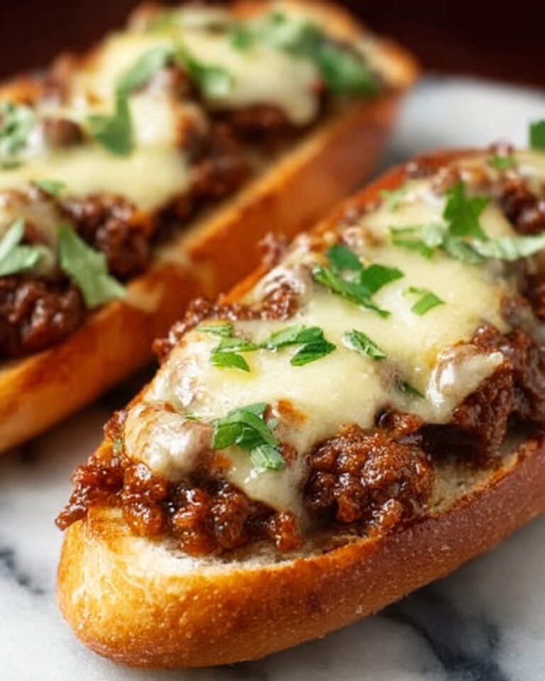 Cheesy Garlic Bread Sloppy Joe Melts Recipe