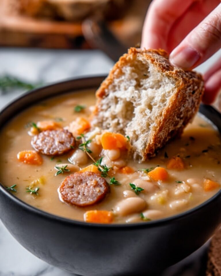 Creamy Bean Soup with Kielbasa Recipe