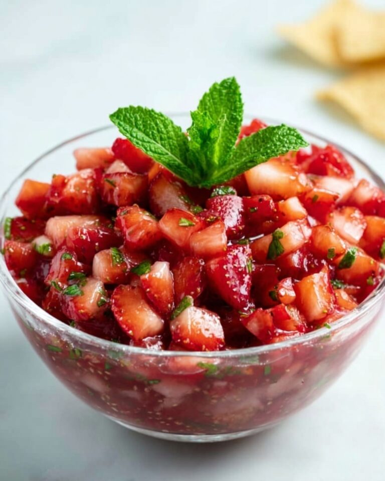 Dessert Strawberry Salsa with Cinnamon Chips Recipe