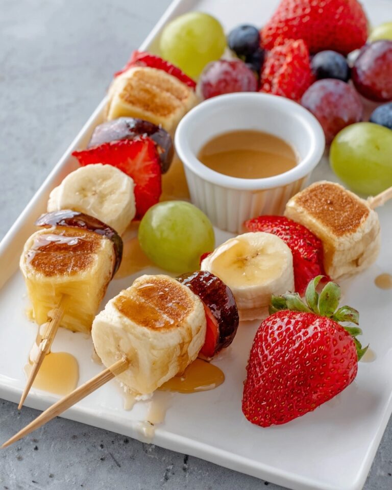 Breakfast Kabobs with Maple Fruit Dip Recipe