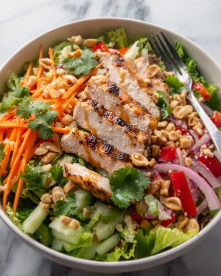 Thai Chicken Salad with Cilantro, Mint, and Peanut Dressing Recipe