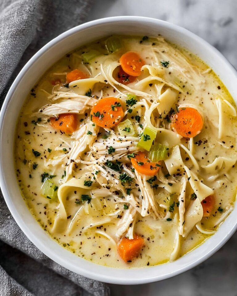 Creamy Lemon Chicken Noodle Soup Recipe