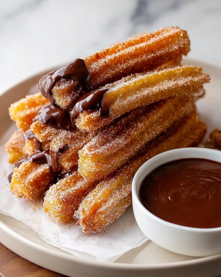 Easy Homemade Churros with Chocolate Sauce Recipe