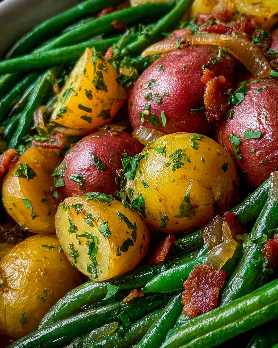 Cajun Smothered Green Beans & Potatoes Recipe - Recipe Image