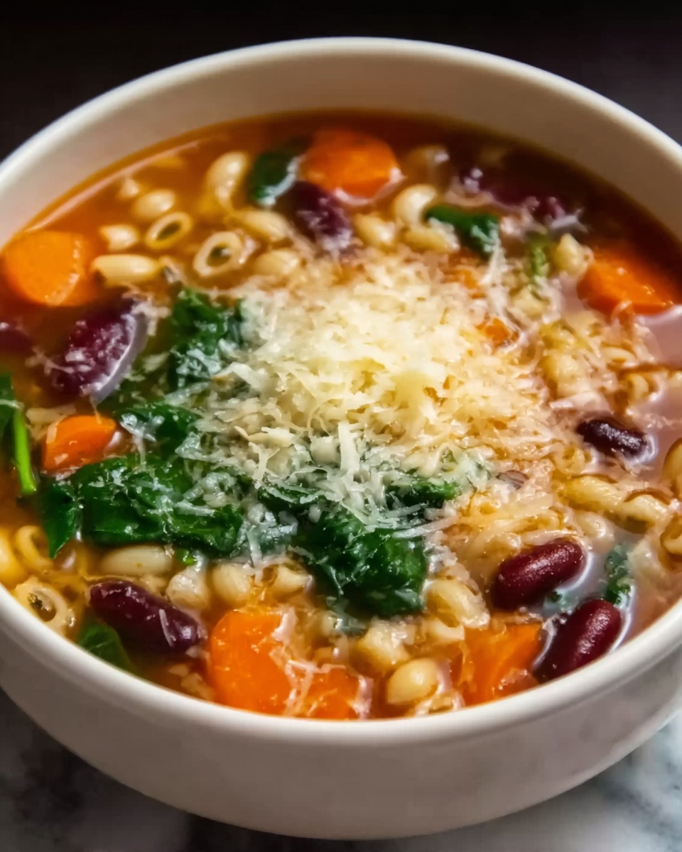 Classic Minestrone Soup with Gluten-Free Noodles Recipe - Recipe Image