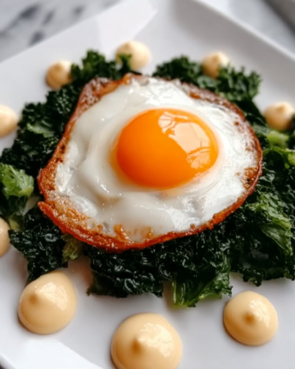 Sautéed Greens with Fried Eggs Recipe - Recipe Image