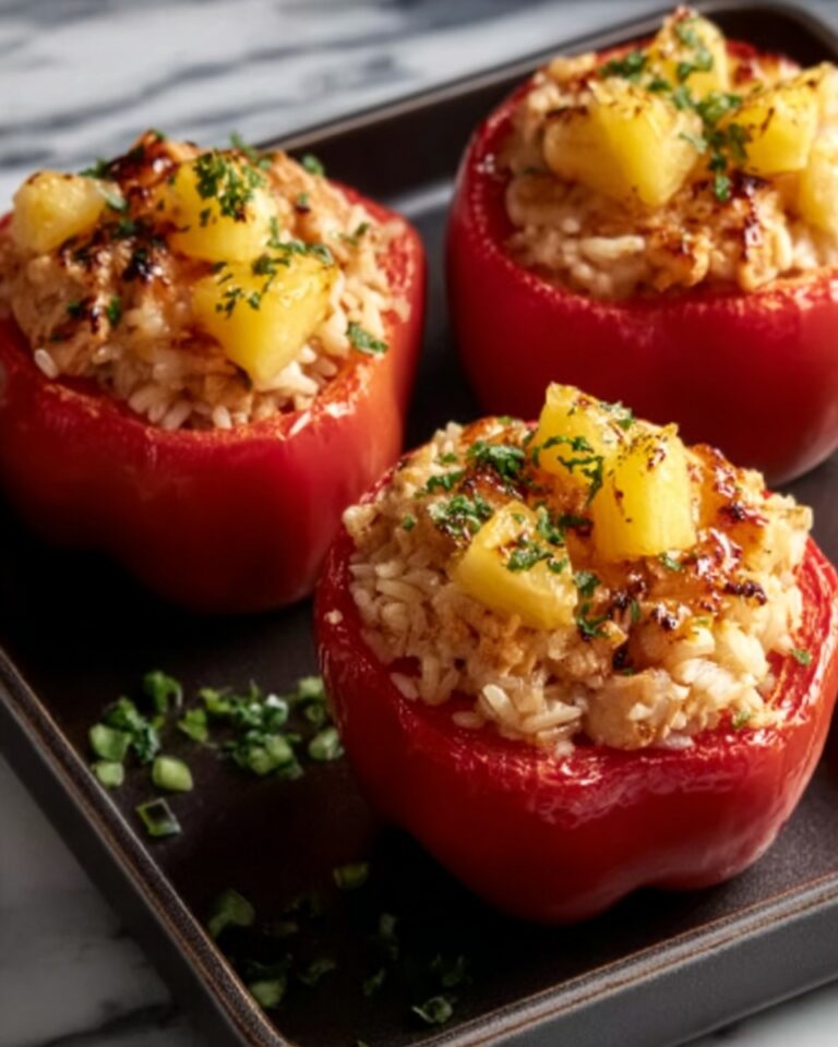 Teriyaki Pineapple Chicken & Rice Stuffed Peppers Recipe