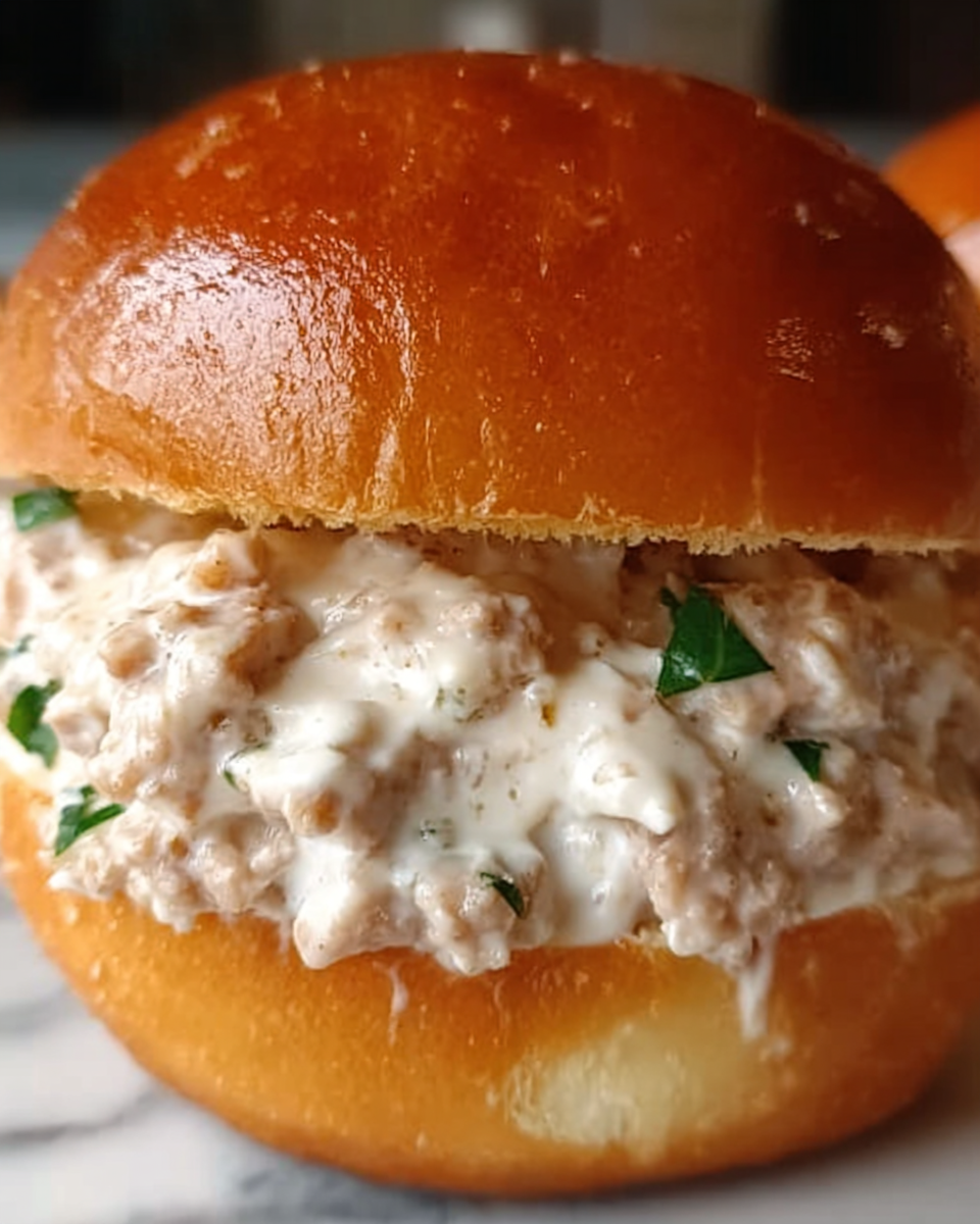 Chicken Alfredo Sloppy Joes Recipe - Recipe Image