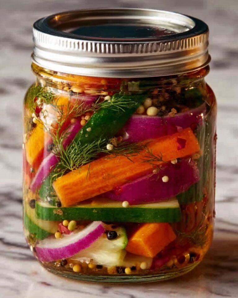 Crunchy Tangy Refrigerator Pickled Vegetables Recipe