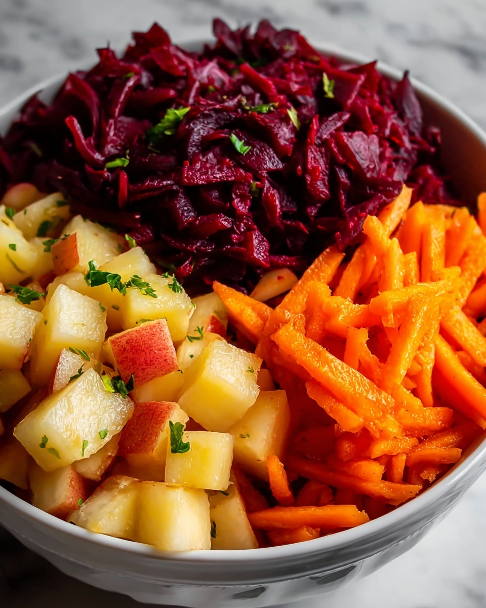 Raw Beet Salad with Apples and Carrots Recipe - Recipe Image