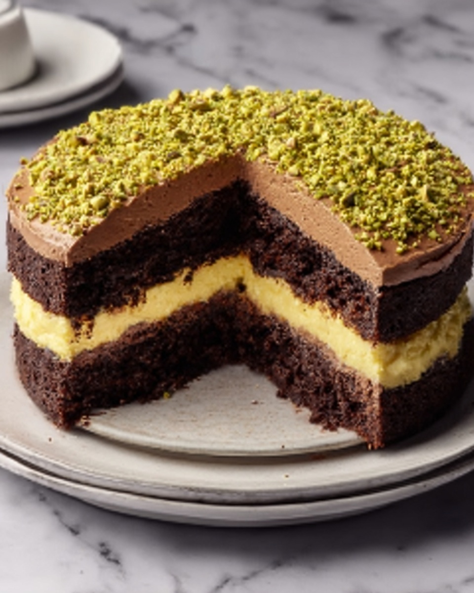 Dubai Chocolate Pistachio Cake Recipe - Recipe Image