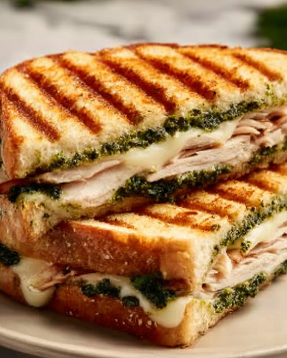 Easy Turkey Basil Pesto Panini Recipe - Recipe Image
