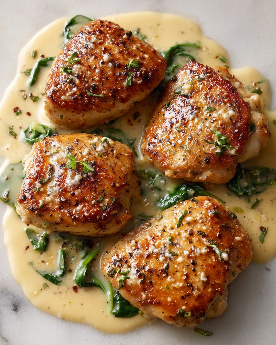 Creamy Chicken Florentine with Spinach and Parmesan Recipe - Recipe Image