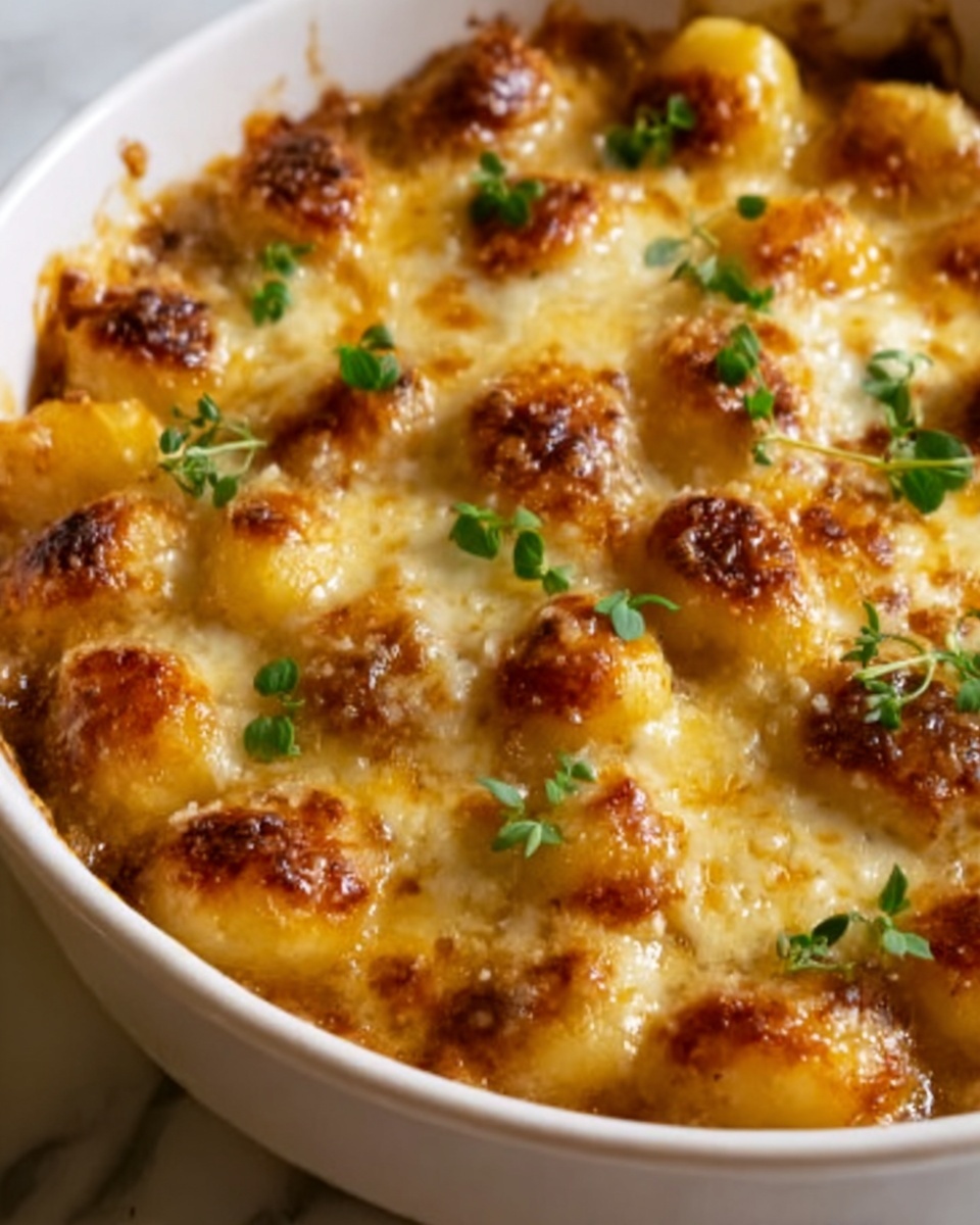 Baked French Onion Gnocchi Recipe - Recipe Image