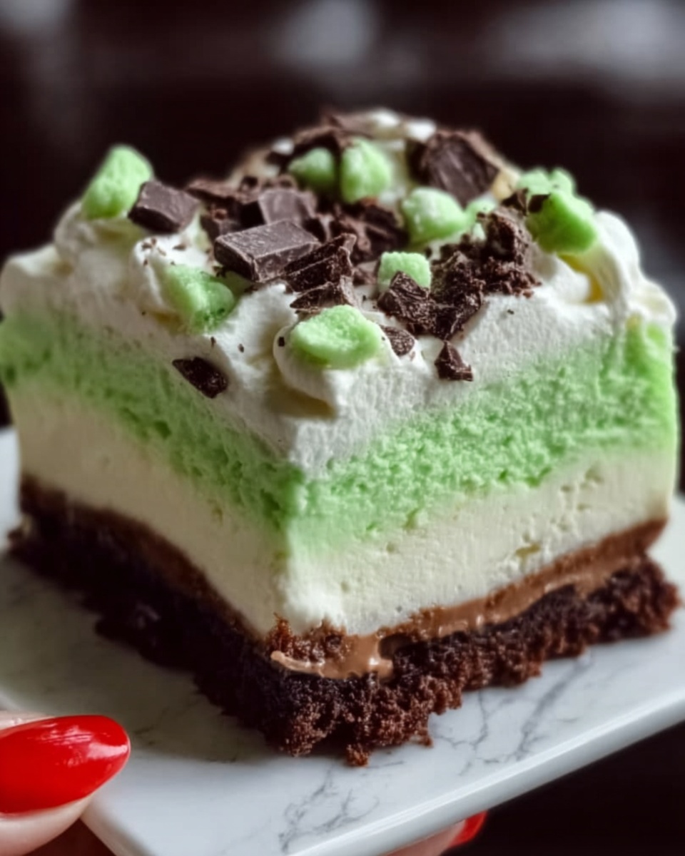 Shamrock Shake Dessert Lasagna Recipe - Recipe Image