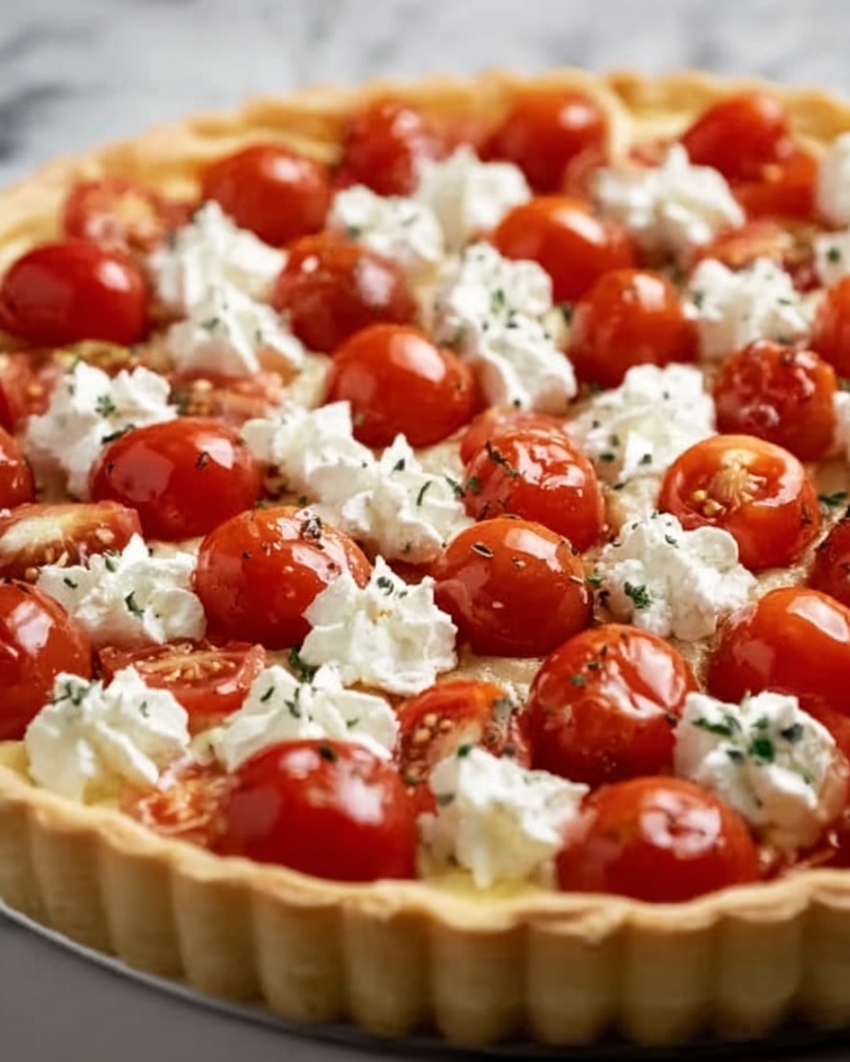 Goat Cheese & Cherry Tomato Tart Recipe - Recipe Image