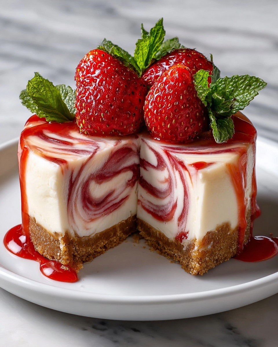 Strawberry Swirl Cheesecake: The Ultimate Dessert Recipe - Recipe Image