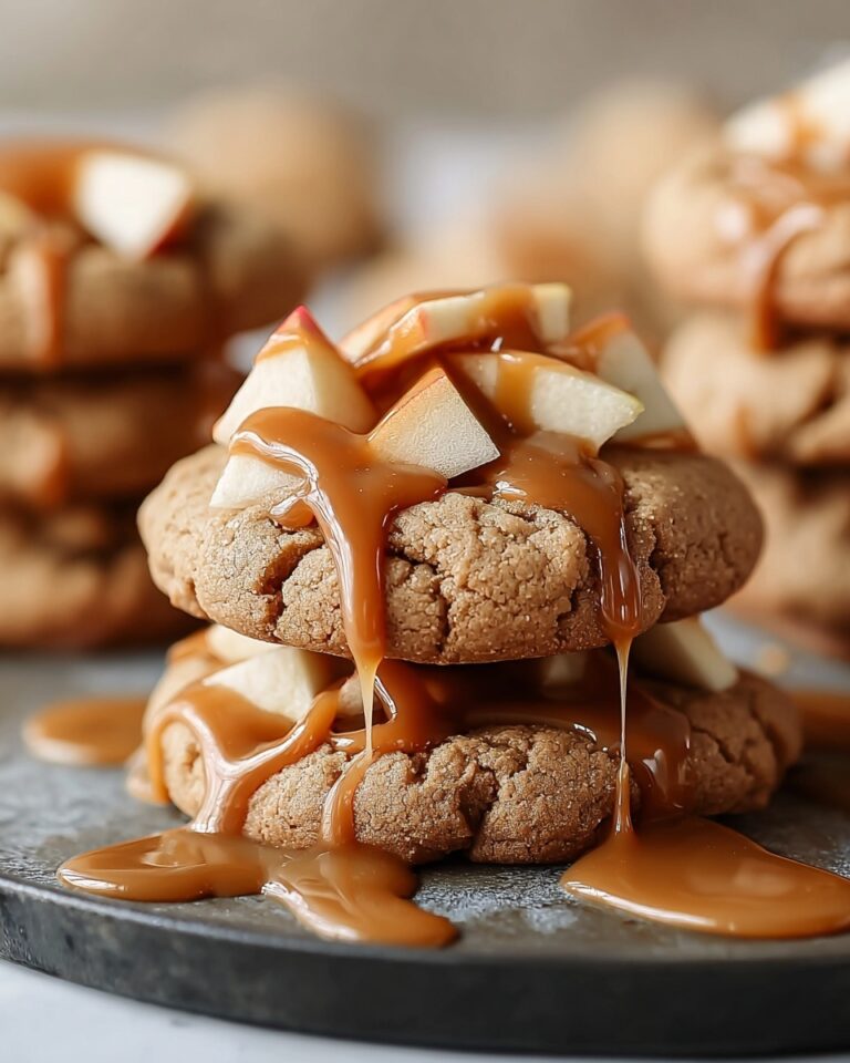 Caramel-Drizzled Apple Cinnamon Cookies Recipe