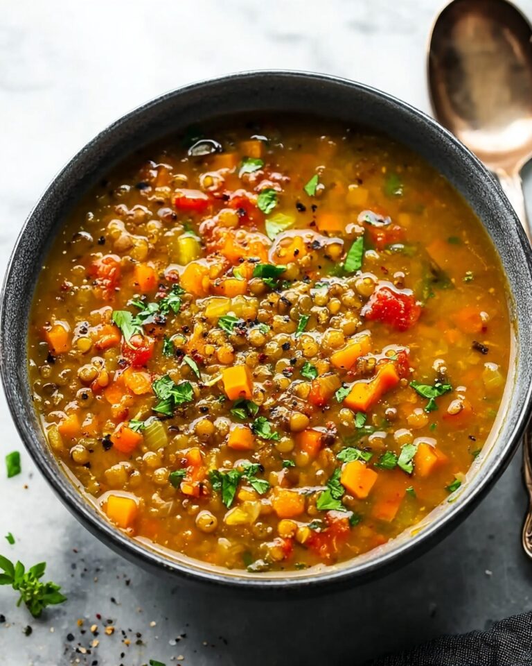 Hearty Lentil Soup with Ground Beef Recipe