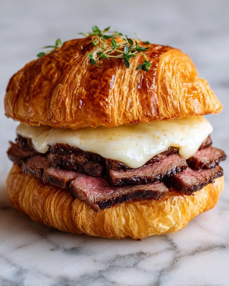 Garlic Butter Steak and Brie Croissant Melt Recipe