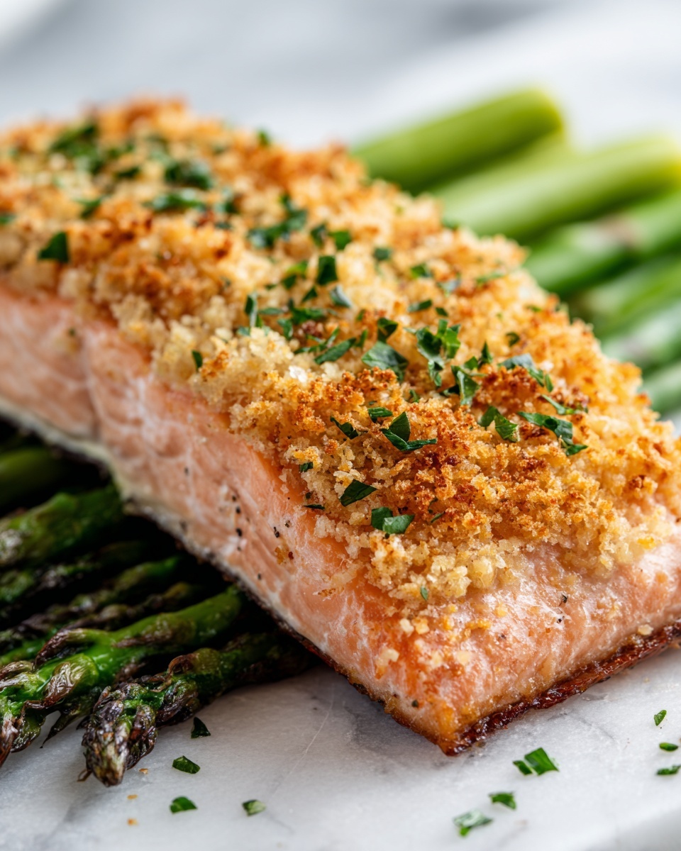 Garlic Butter Salmon & Asparagus Recipe - Recipe Image