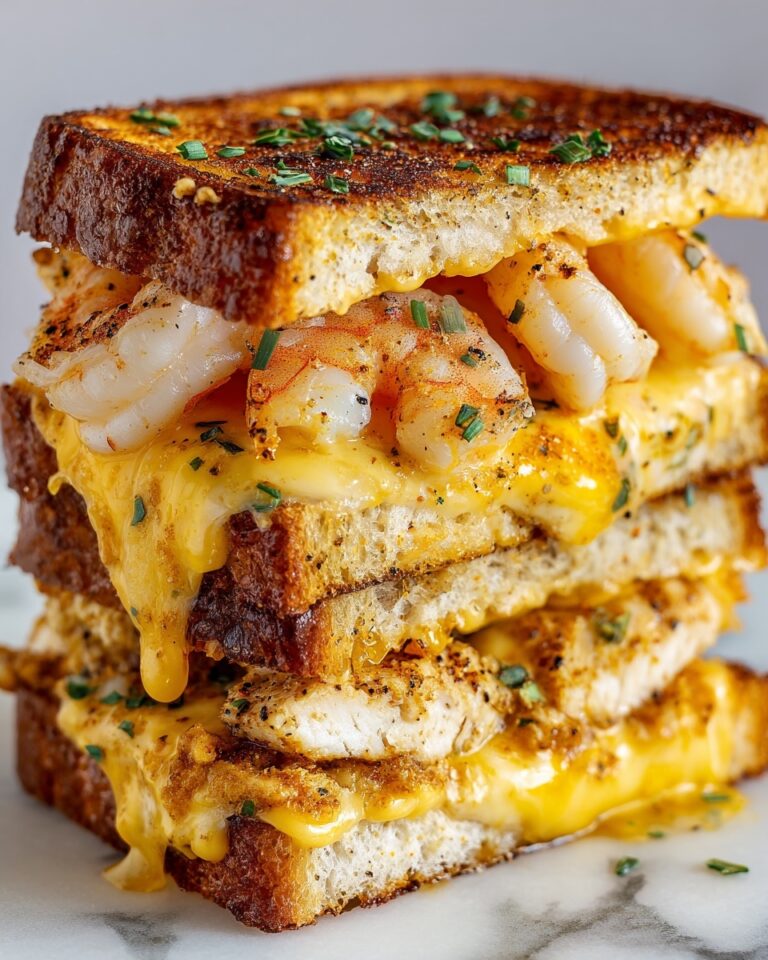 Ultimate Shrimp Grilled Cheese with Garlic Bread Recipe