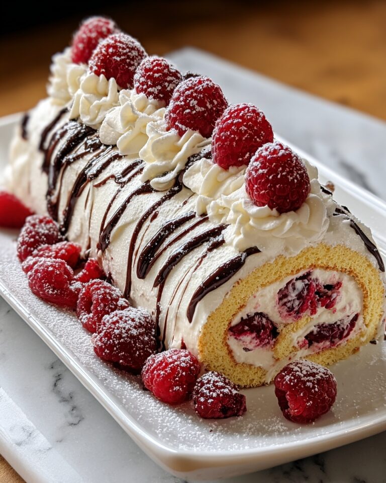 Raspberry White Chocolate Cake Roll Recipe
