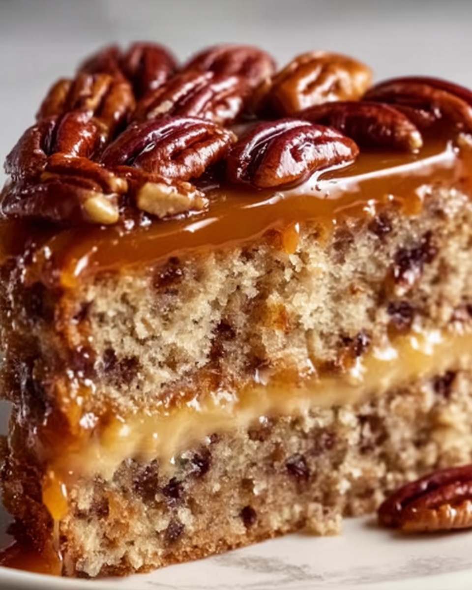 Southern Pecan Caramel Cake Recipe - Recipe Image