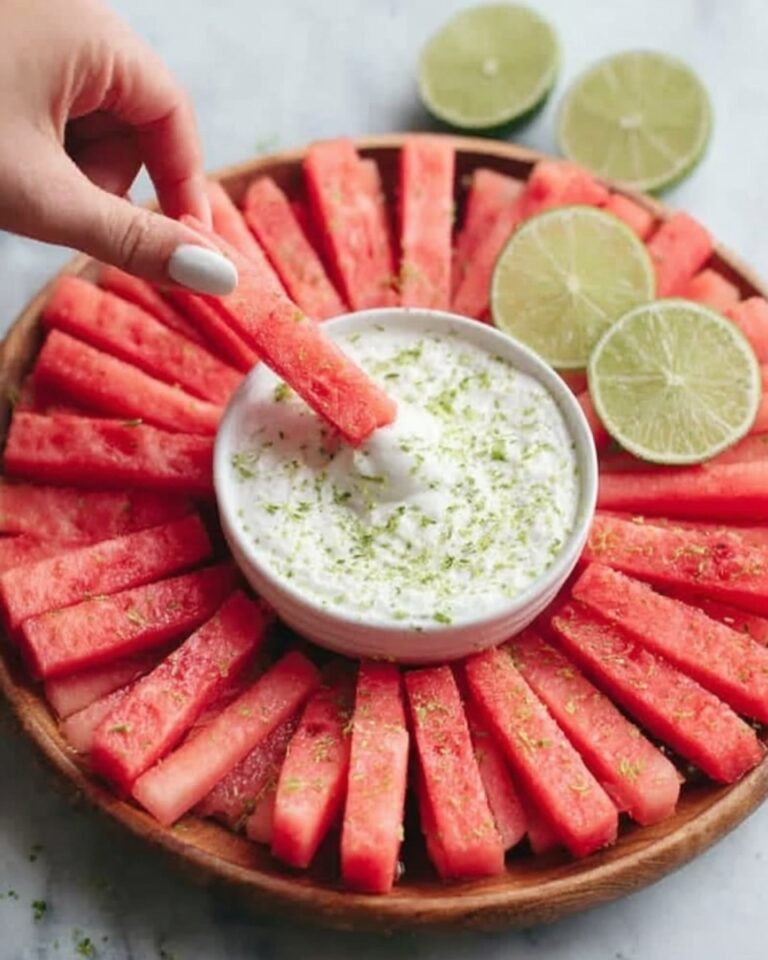 Watermelon Fries with Coconut Lime Dip Recipe