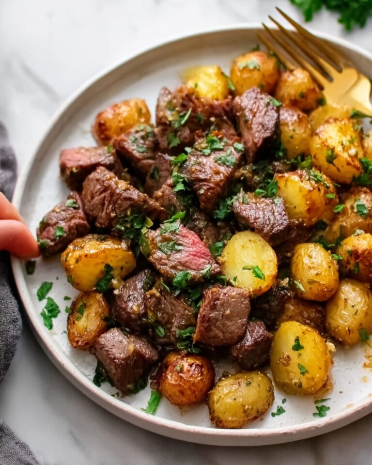 Garlic Butter Steak Bites and Potatoes Recipe