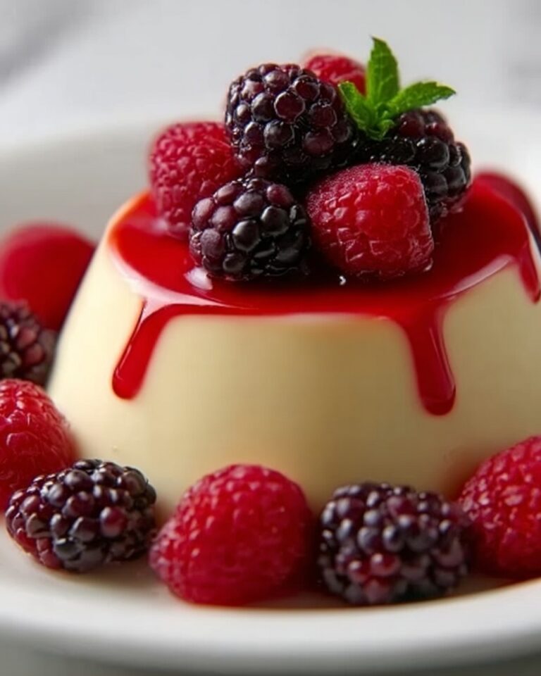 Raspberry Lychee Rose Water Panna Cotta Recipe