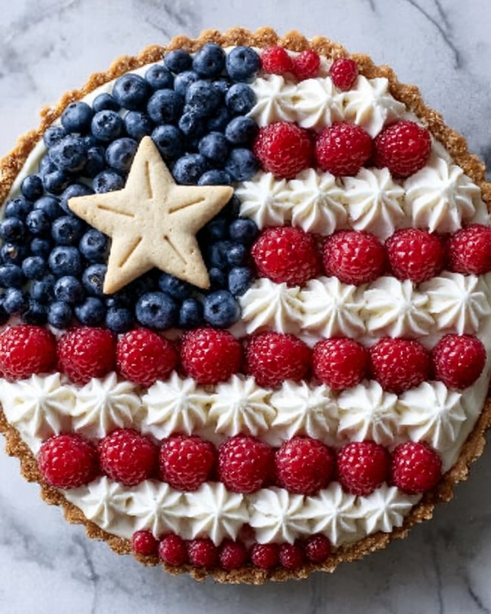 Red, White, and Blueberry Flag Pizza Recipe - Recipe Image