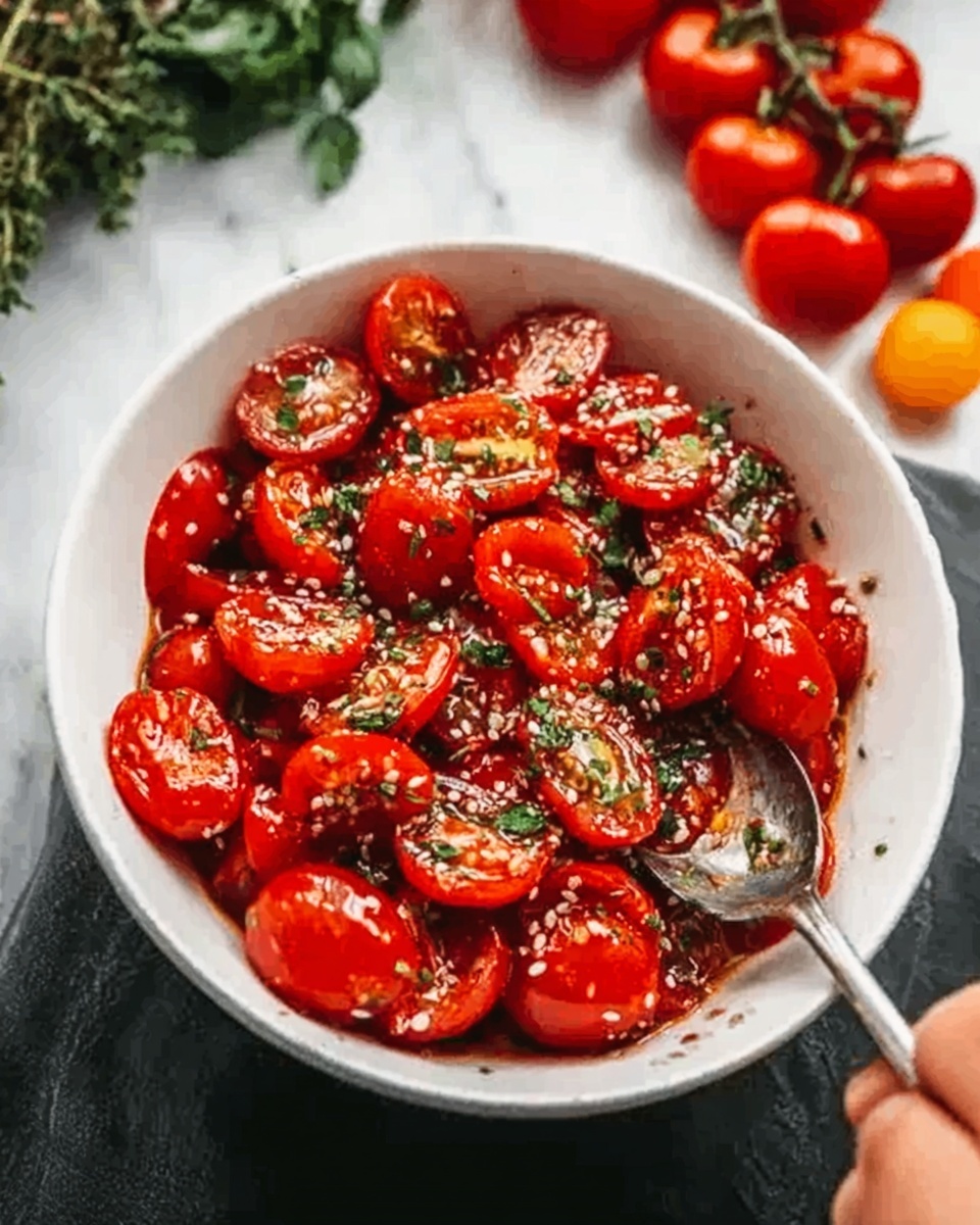 Garlic Roasted Cherry Tomatoes Recipe - Recipe Image