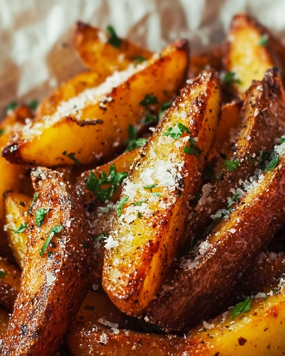 Parmesan and Garlic Baked Potato Wedges Recipe - Recipe Image