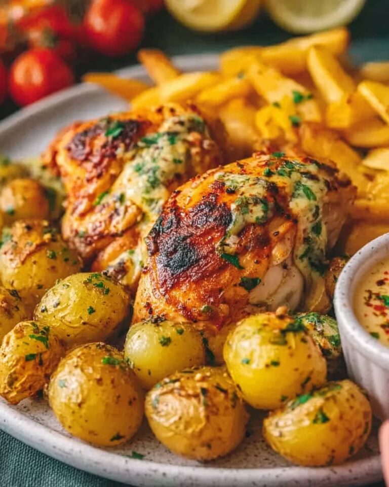Tuscan Garlic Chicken with Crispy Potatoes Recipe