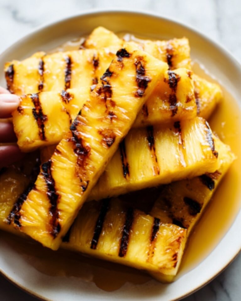 Caramelized Brown Sugar Cinnamon Grilled Pineapple Recipe