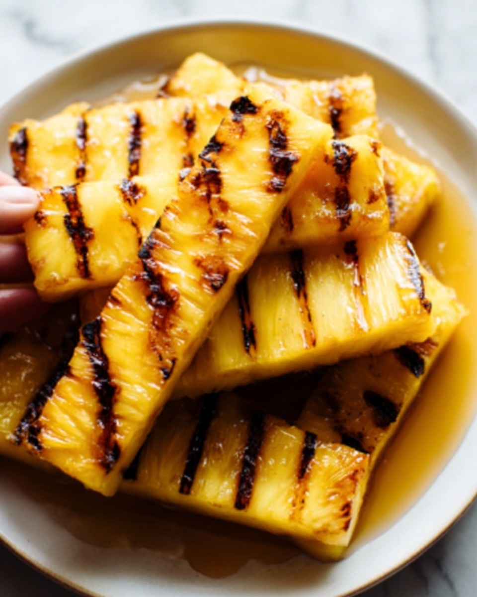 Caramelized Brown Sugar Cinnamon Grilled Pineapple Recipe - Recipe Image