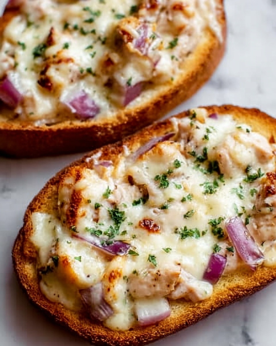 French Bread Chicken Alfredo Pizza Recipe - Recipe Image