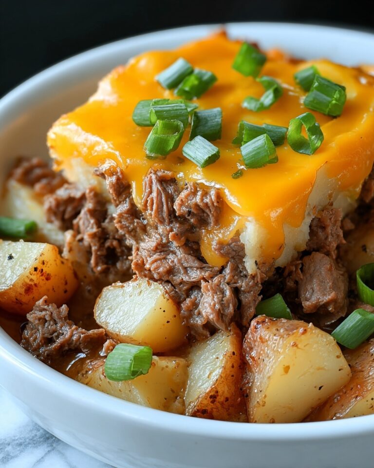 Crockpot Loaded Steak and Potato Bake Recipe