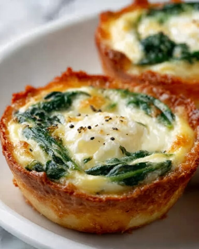 Spinach and Egg Soufflé in Crispy Potato Puff Cups Recipe