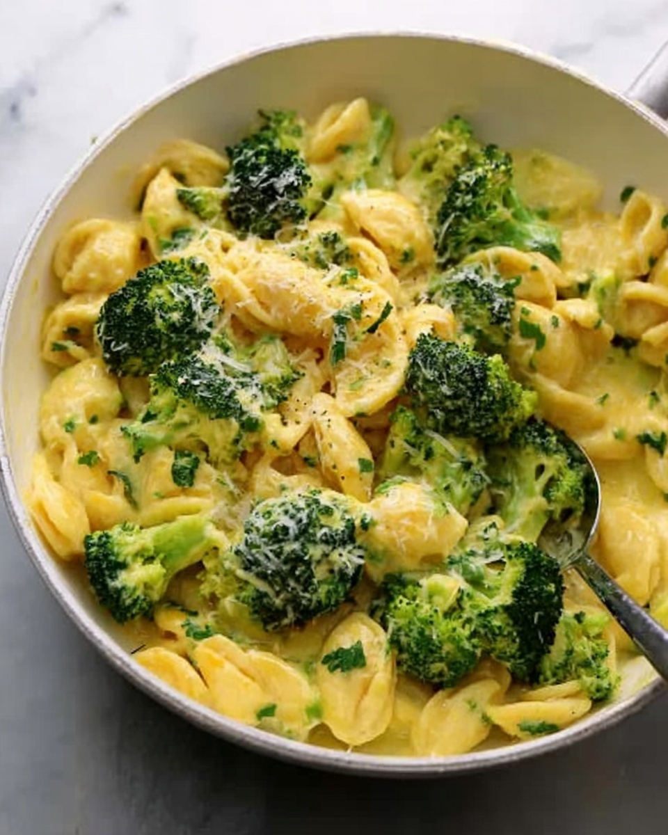 One Pot Broccoli Cheese Orzo Recipe - Recipe Image