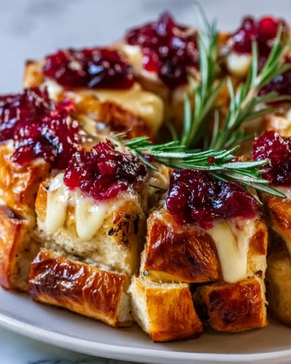 Pull-Apart Sourdough Brie and Cranberry Bread Recipe - Recipe Image