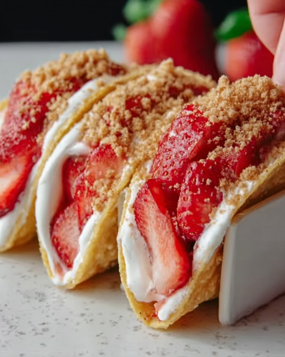 Strawberry Crunch Cheesecake Tacos Recipe - Recipe Image