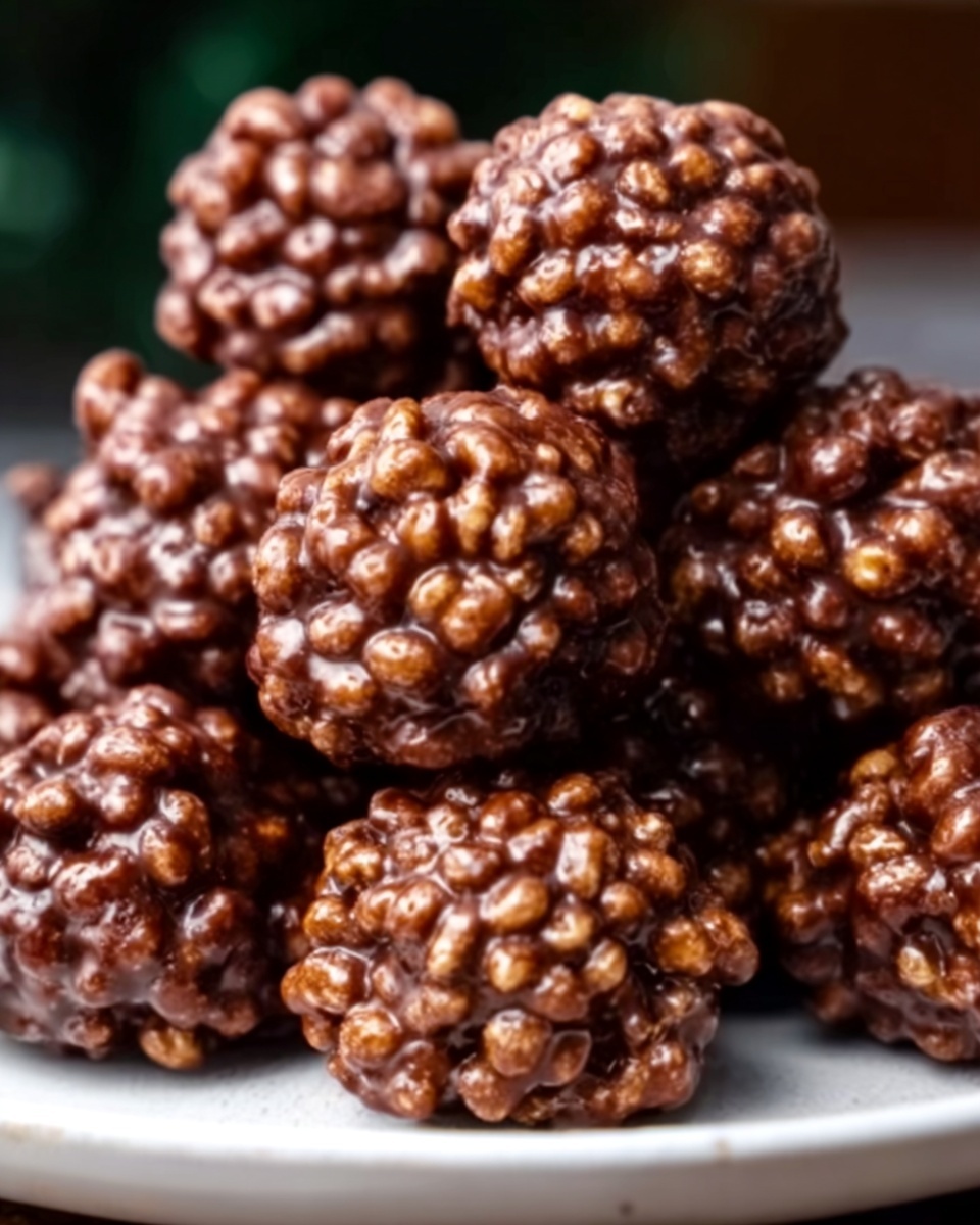Christmas Chocolate Rice Krispie Balls Recipe - Recipe Image